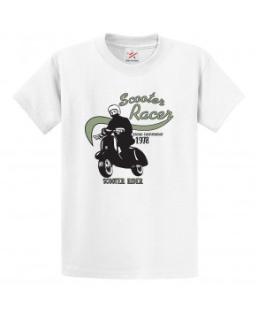 Scooter Racer Racing Championship Unisex Classic Kids and Adults T-Shirt For Riders